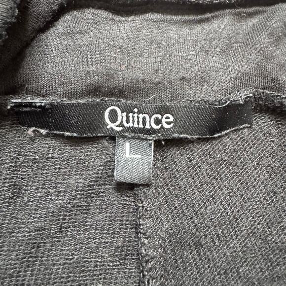 QUINCE Modal French Terry Jumpsuit Black Size Large Sleeveless Stretch Pockets - Picture 4 of 9